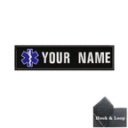 1PC 10cmX2.5cm Custom Name Patch Stripes Badge Iron On Or Hook Loop fire trophy radiation motorcycle blood drop love Pentagram