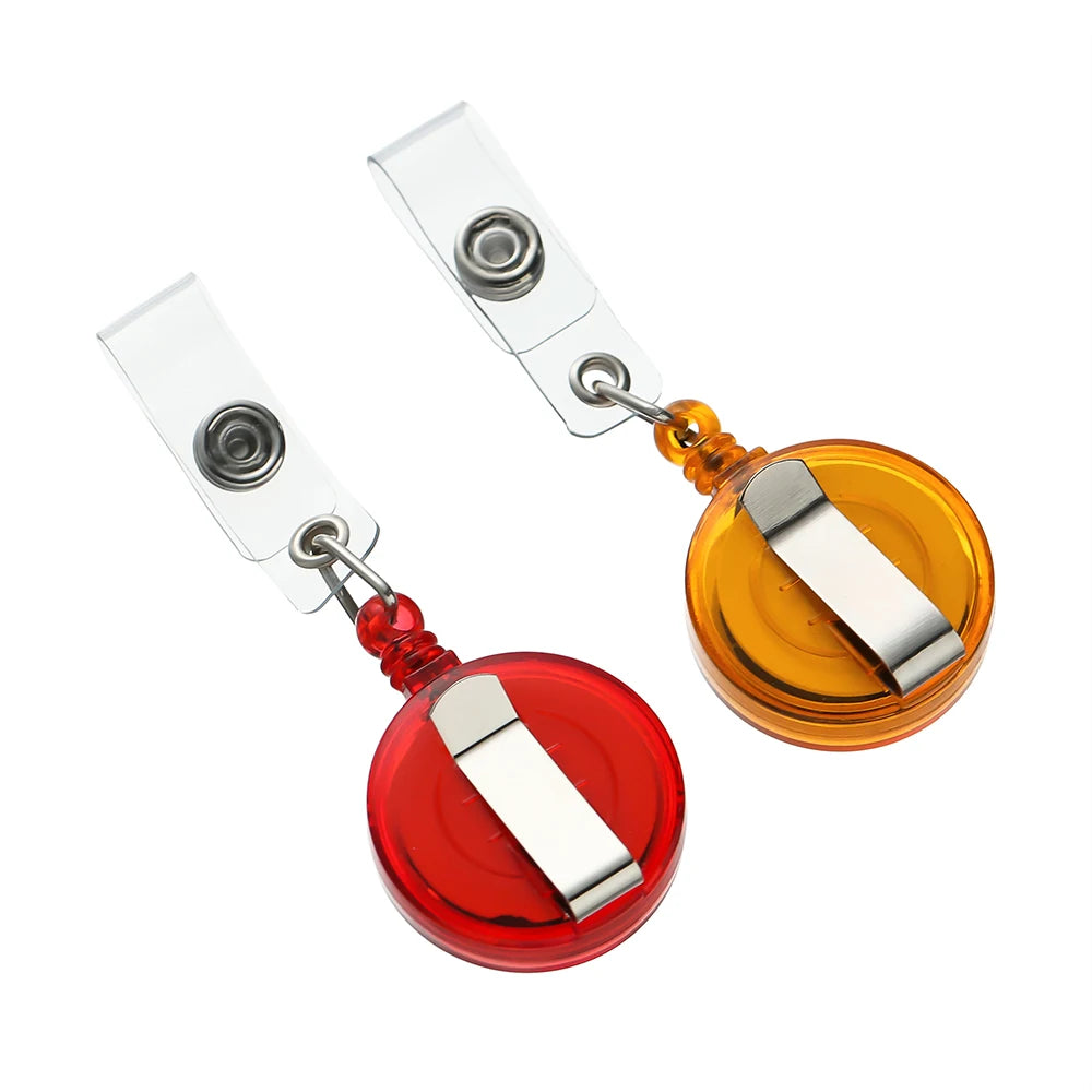 Retractable Steel Cord Pull Reel Keychains Spring Buckle Clasp Wire Rope Key Ring Recoil ID Card Holder Key Chain Multiple Tools