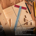 Aluminum Alloy Fusion T Square High Precision for Drafting Metal Woodworking Layout with Scale and 90 Degree Reference