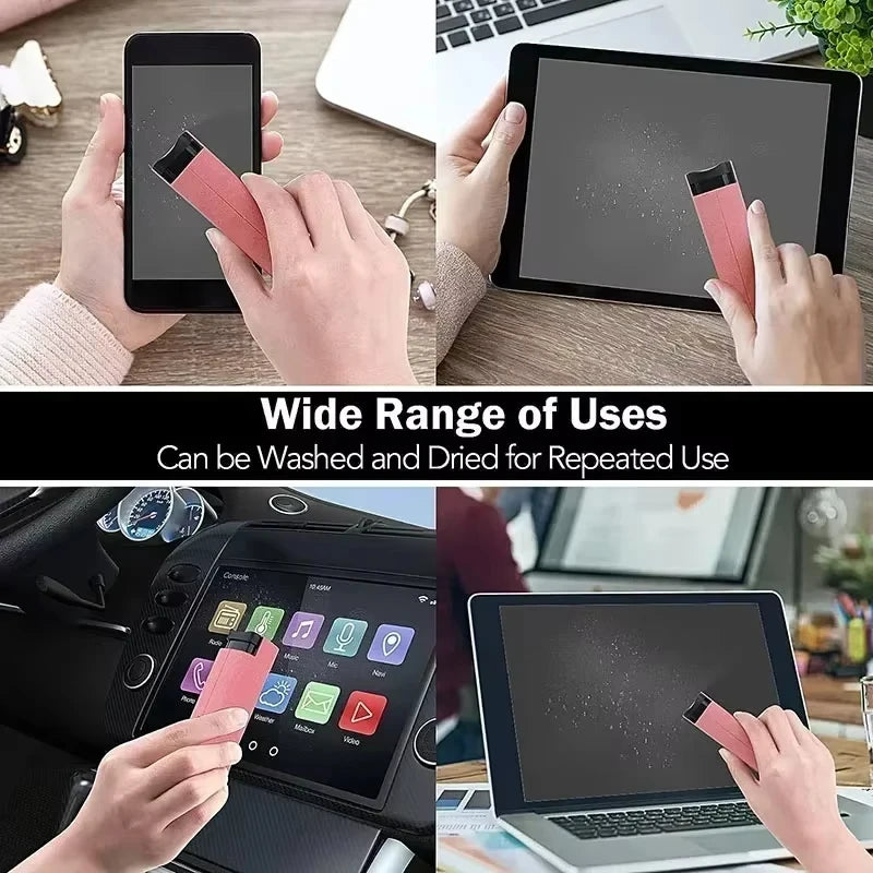 1/2/3pc 2 In 1 Screen Cleaner Spray Portable Tablet Mobile Phone Touch Screen Microfiber Cloth Dust Removal Cleaning Tool