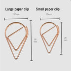 30/50pcs Paper Clip Mini Heart Gold Rose Gold Color Clip Bookmark Binder Office Accessories Paper Binder Clips Patchwork Clip