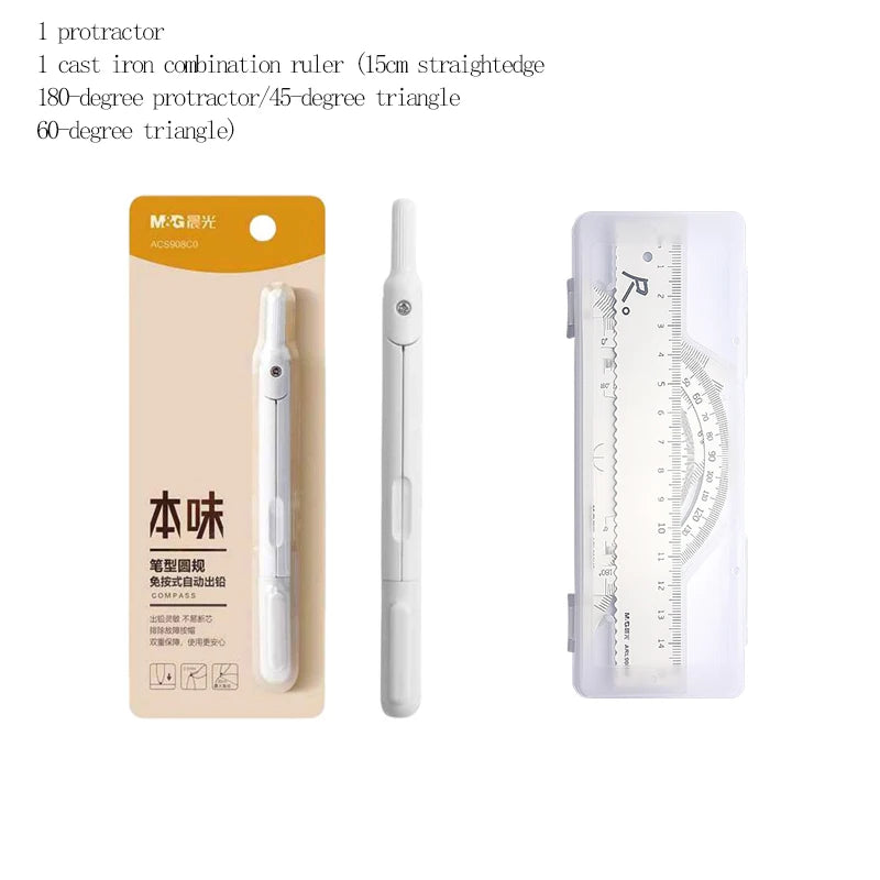 M&G All-in-One Compass Multi-Functional Professional Drawing Tool for Middle & High School Students Stylish Mechanical Design