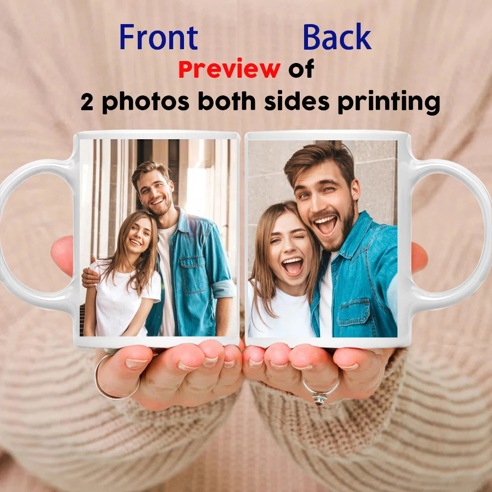 Personalised Your Photo Mug, Custom NAME IMAGE Cup, Customize Coffee Mugs, Tea Cups, Mothers' Day, Fathers' Day Wedding Gift