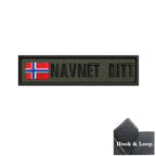 1PC 10cmX2.5cm Custom Name Flag Patch Stripes Badge Iron On Or Hook Loop Armband Germany Luxembourg Armenia Serbia green