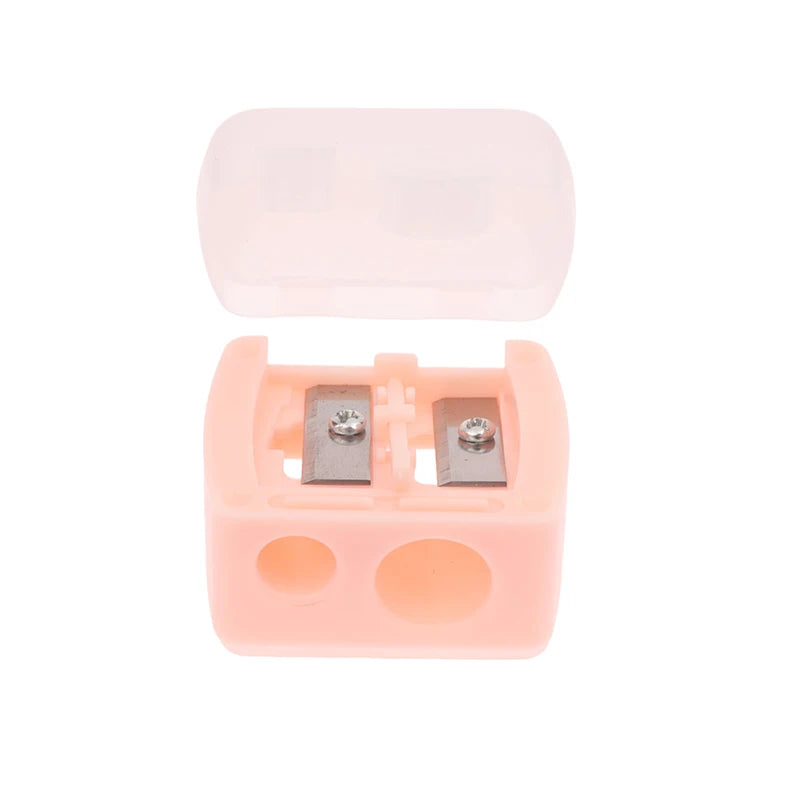 1pc Eyebrow Eyeliner Pencil Cutting Variety Pen Sharpening Double Hole Makeup Pencil Sharpener Stationery Knife School Supplies
