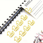 Adorable Duck Shape Paper Clips, Office Organization, and Student Test Paper Management - Durable, Reusable