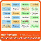 Custom Hebrew Waterproof Self-adhesive Baby Name Sticker Personalized Kids School Label Kindergarten Stationery Tag