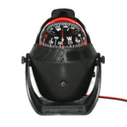 Marine Navigation Compass Black With Electronic LED Light Electronic Sea Pivoting Marine Compass For Marine Boat 12V