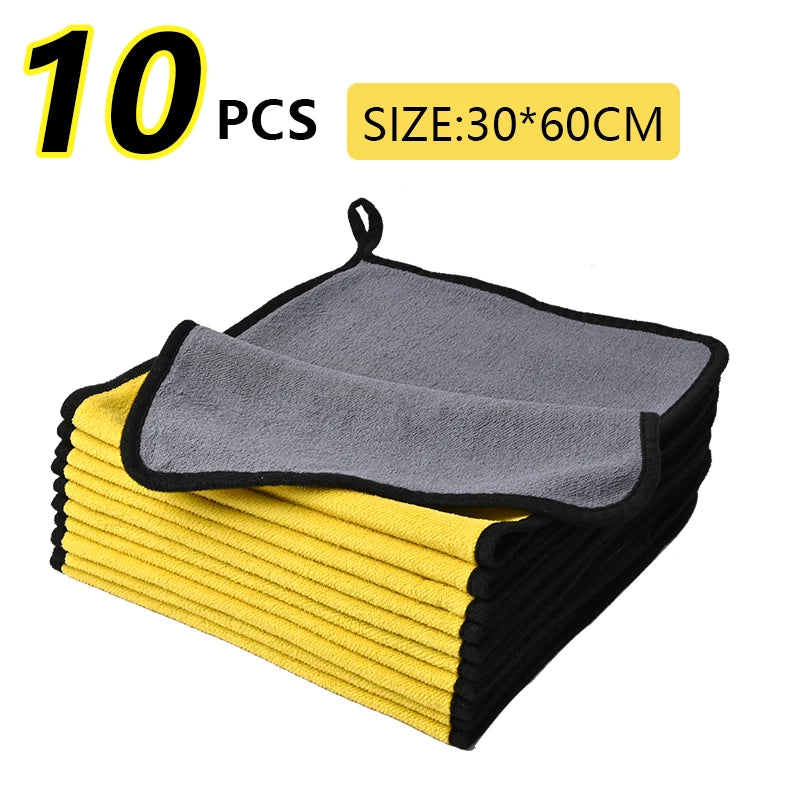 10-20PCS Car Nano Ultra Fiber Cloth Towel Microfiber Car Wash Towel Coral Fleece Towel Car Care Clean Cloth for Car Home Living