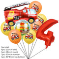 108*180cm Fireman Sam Party Supplies Disposable Tablecloth Firefighter Plastic Table Cover Fire Truck Birthday Decoration