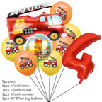 108*180cm Fireman Sam Party Supplies Disposable Tablecloth Firefighter Plastic Table Cover Fire Truck Birthday Decoration