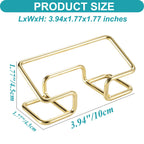 Gold Metal Business Card Holder Desk Bracket Cards Organizer Office Business Cards Display Holders Fashion Desktop Decorative