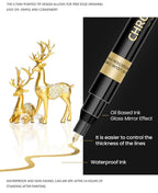 1Pcs Chrome Mirror Marker Pen 0.7mm 1mm 2mm DIY Reflective Paint Pen Permanent Gold Silver Copper Marker Model Painting Marking