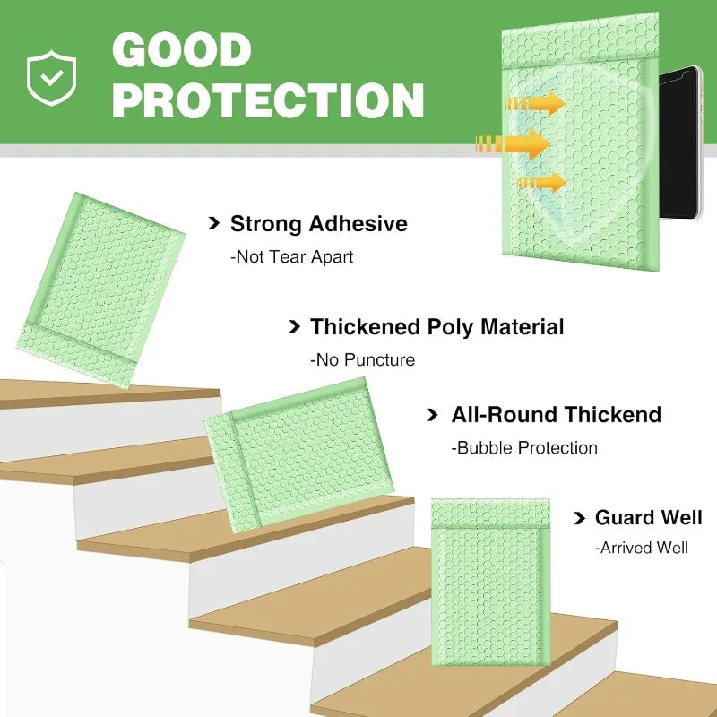 Shockproof Bubble Bags for Phone Cases Packaging Padded Envelopes Waterproof Self Seal Adhesive Mailer Protective Shipping Bag