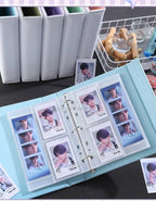 Big A5 Photocard Binder Magnetic D 3 Rings 4Grid Collect Book Kpop Photo Album PU Leather Photo Holder Korean 포카 바인더