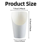 50/100PCS Disposable French Fries Cups Kraft Paper Snack Cups Ice Cream Waffles Dessert Catering Party Food Containers Supplies