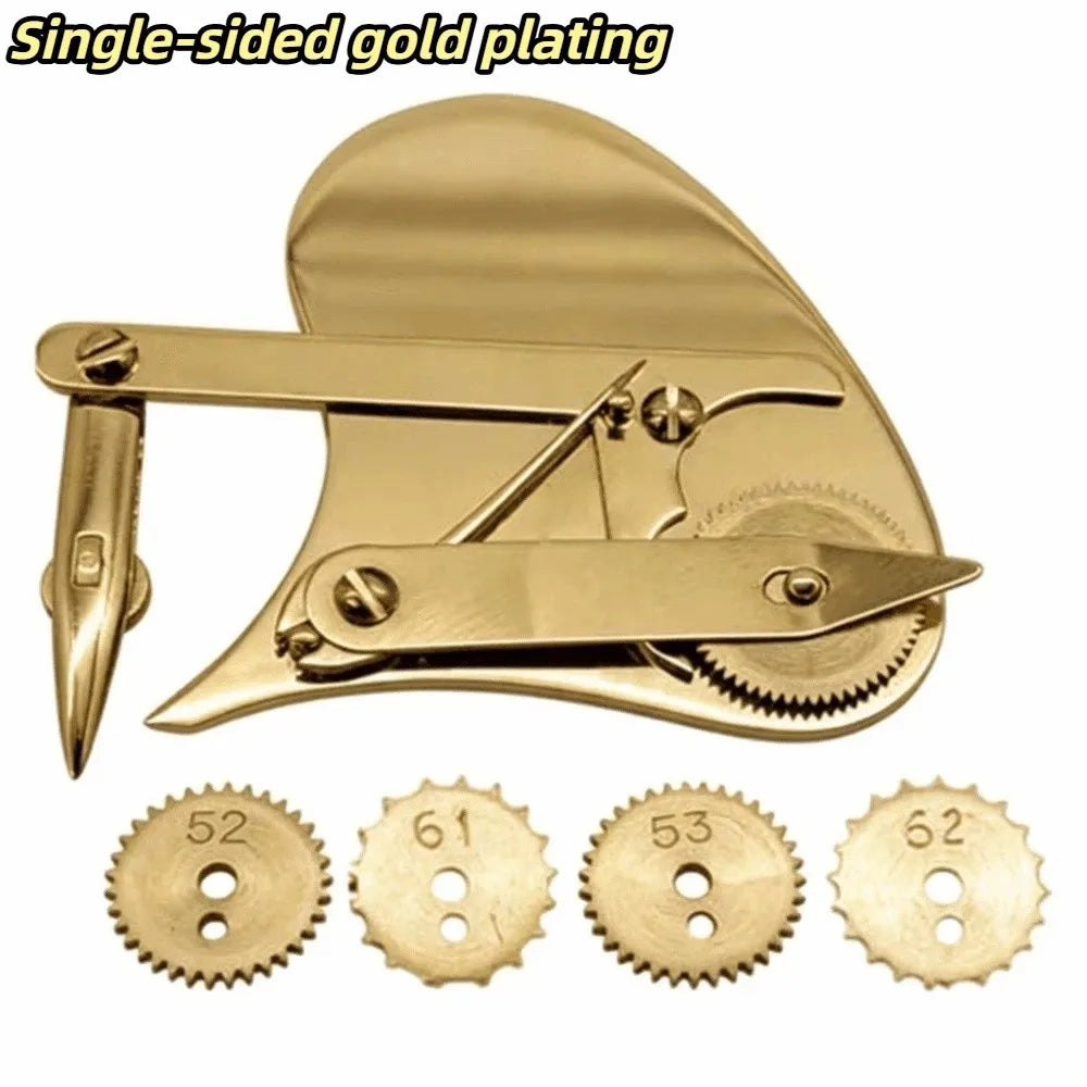 Vintage Precision Ruling Pen Set Solid Alloy Material Interchangeable Wheels Mechanical Gear Train Four Specifications