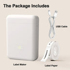 Label Maker Machine with Tape Portable Printer Mini Thermal Printers Self-adhesive Sticker for School Home Office Organization