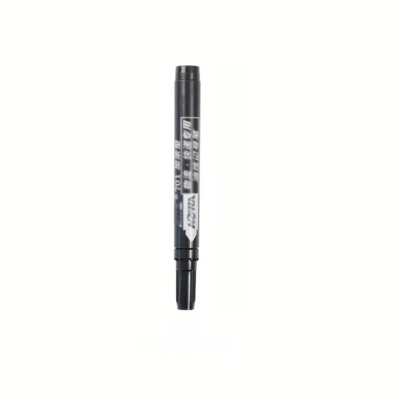 10pcs Black Waterproof Markers, Large Capacity Oil-Based Non-Fading Thick Tip Suitable for Logistics Multi-Purpose Use