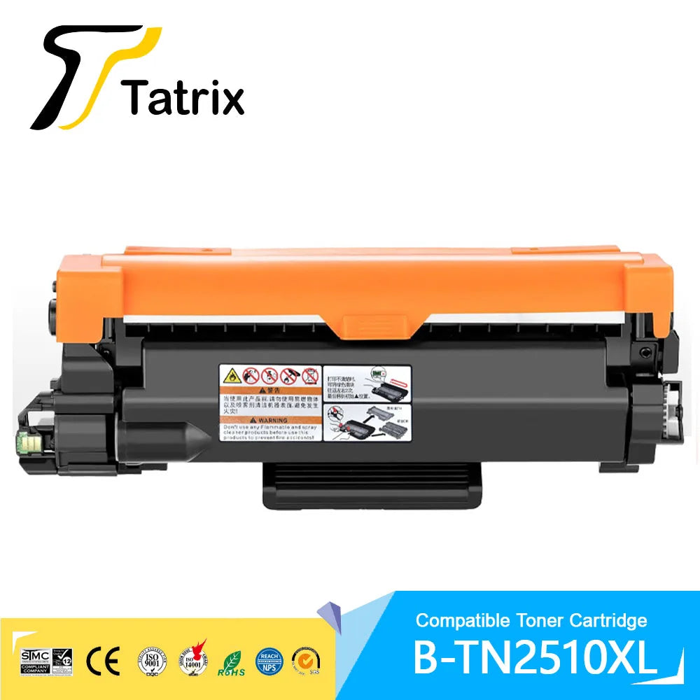 Tatrix TN2510 TN2510XL Compatible Black Laser Toner Cartridge for Brother DCP-L2620DW/L2627DW/L2627DWE/L2627DWXL/L2660DW Printer