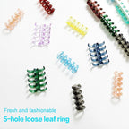 New 20Pcs Binder Buckle Loose-Leaf Book Accessories Binding Ring Buckle 5 Holes Not Uncomfortable Homemade Diy Punch Loose-Leaf