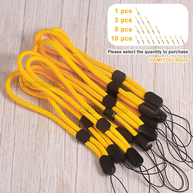 Red Adjustable Mobile Phone Strap / Color Wrist Lanyard for USB Flash Drives Keys Keychains Camera Key For Samsung XIAOMI iPhone