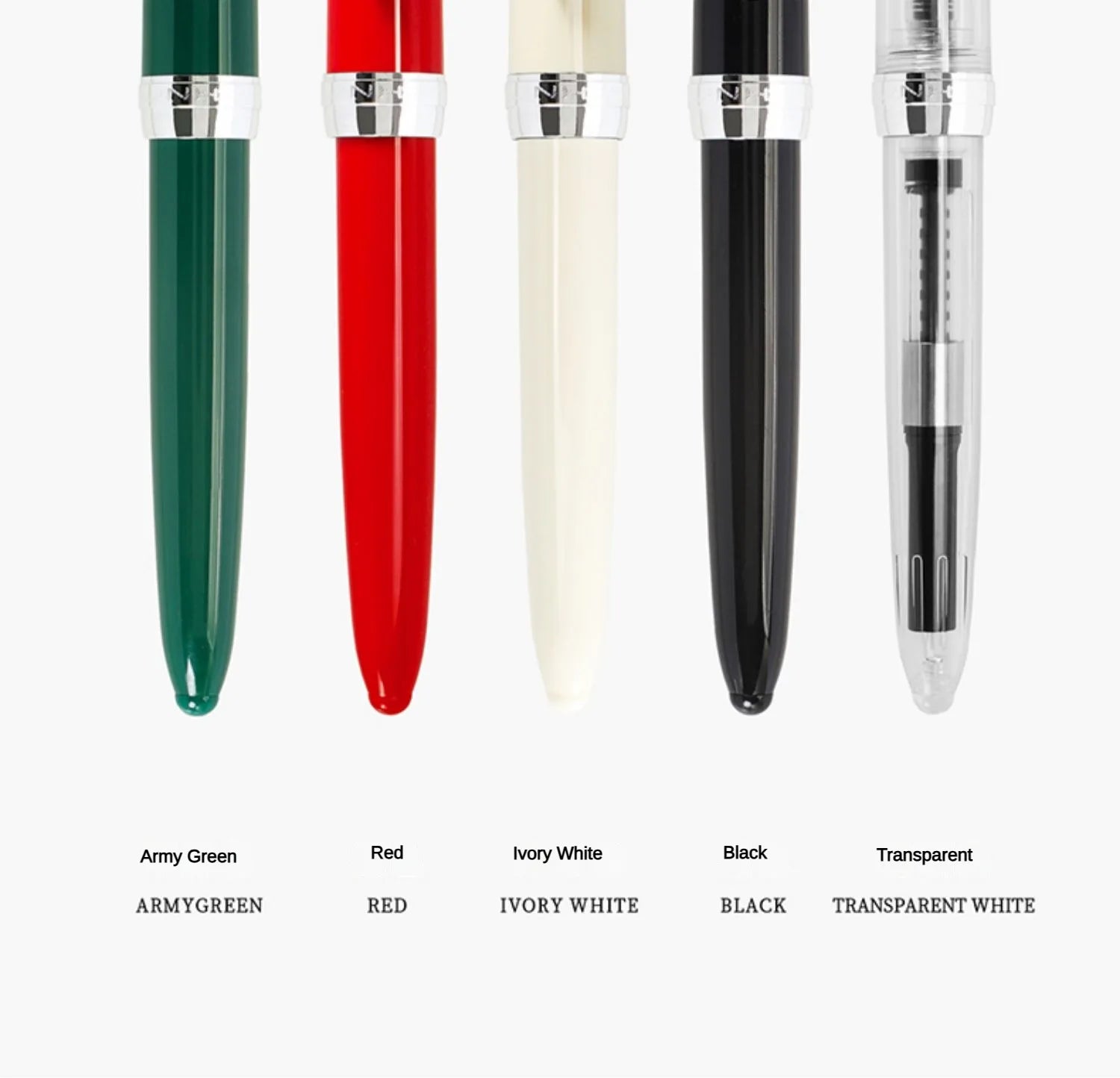 JINHAO 992 Fountain Pen Silver Clip 12 Colors Writing Pens Luxury Quality Student Business Office School Supplies Stationery