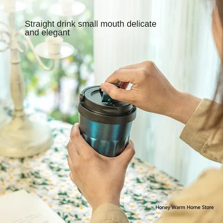 TYESO Vacuum Flasks Thermos Water Bottles 400ml/500ml Stainless Insulated Cup 304 Original Car Tumbler Cold and hot Coffee Mug