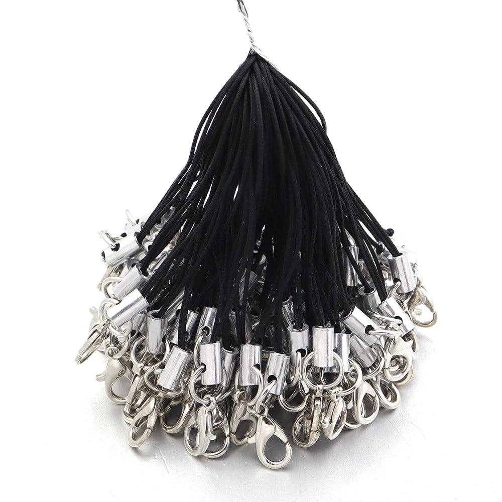 20/100Pcs Lobster Clasp Lanyard Strap Cord Mobile Phone Lanyard Polyester Key Chain Cords Charms Keyring For DIY Jewelry Making