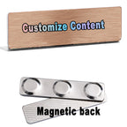 Personalized Name Tag Badges Identification Customized with Text&Logos, Stainless Steel Name for Clothing with Pin or Magnetic