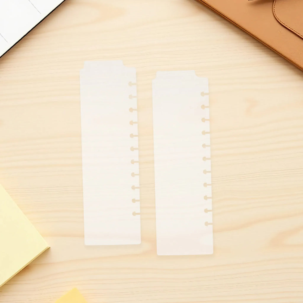 10Pcs Plastic Page Dividers with Tabs Mini Binder Index Divider Sheets for Student Notebook Planner Loose Leaf Organizer