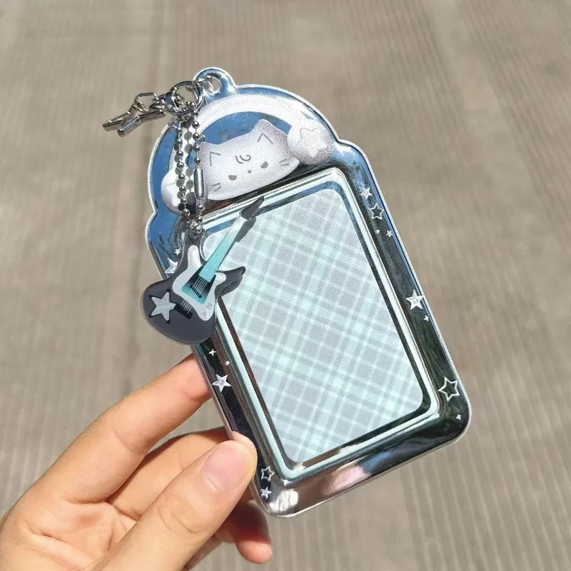 Ins Cat Photo Card Holder Kpop Photo Card Display Pendant Student ID Card Protective Cover Kpop Supplies