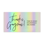 50 Pcs Thank You For Supporting My Small Business Reflective Laser Appreciate Cards Greeting Postcard For Online Retail Shopping