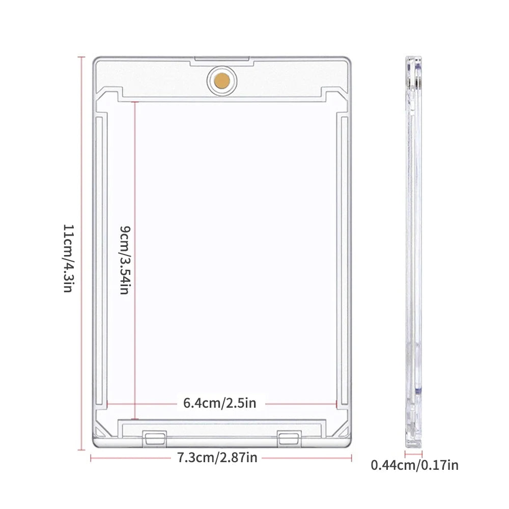 1/5/10PCS Clear Card Holder Magnetic Attraction Type Gaming Sports Trading Card Display Case Kpop Idol Photo Protective Sleeves
