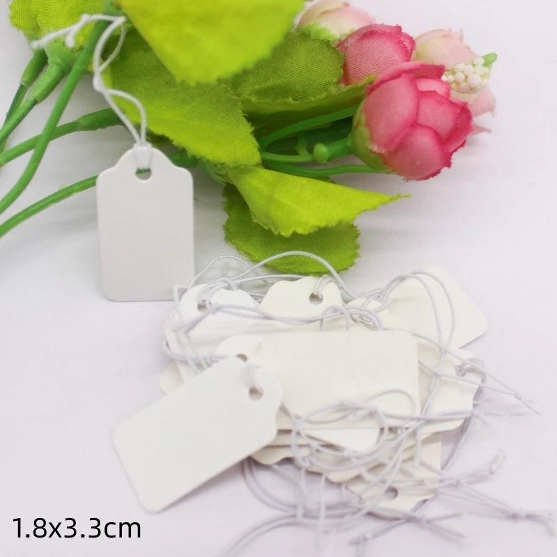 100 pieces of large-sized jewelry price tags, paper price tags, price tags, gold and silver border price tags