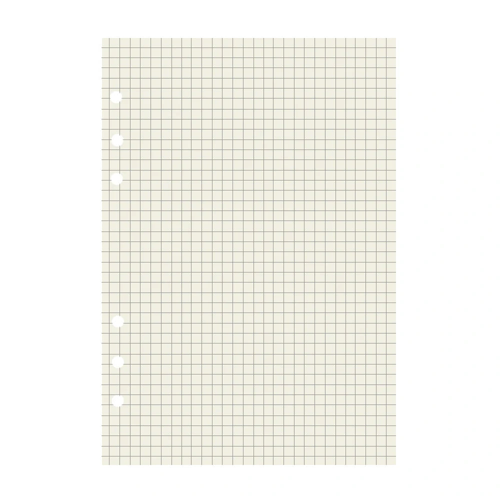 6-Hole A5 A6 A7 Notebook Refill 45 Sheets Lined Blank Dotted Grid Dowling Paper for Binder Journal Planner