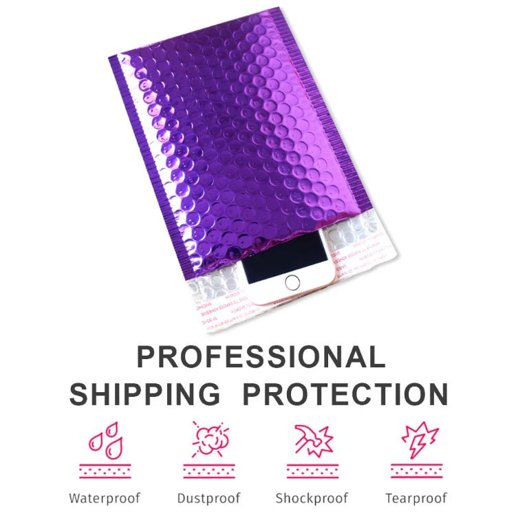 30pcs/lot Rose Gold/Silver/Purple/Blue Packaging Shipping Bubble Mailer Plastic Padded Envelopes Gift Bag Mailing Envelope Bag