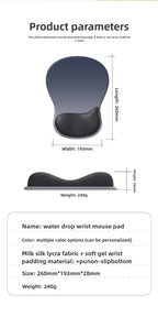 Gradient Ergonomics Mouse Pad Comfortable Wrist Support Non Slip Mice Mat Soft Mousepad Wrist Rest Computer Silicone Mouse Pad