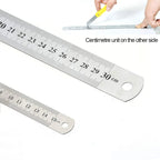 Stainless Steel Double Side Straight Ruler Centimeter Inches Scale Metric Ruler Precision Measuring Tool School Office Supplies