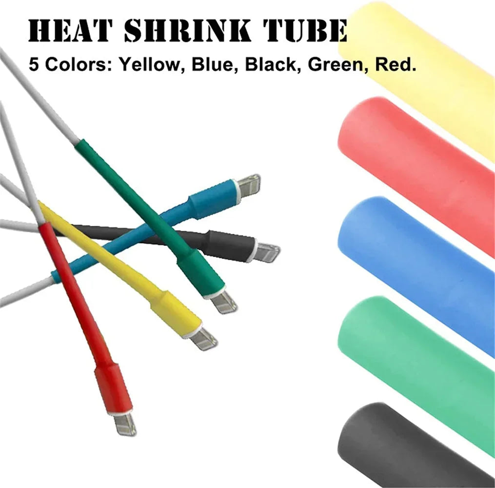 580/328/127PCS Heat Shrink Tubing Wrapping Kit 2:1 Shrinkable Wire Shrinking Wrap Tubing Wire Connect Cover Protection Sleeving