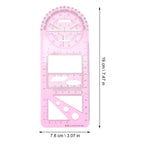 Multifunctional Geometric Drawing Ruler Set for Students Teachers Mathematics Drafting School Office Use Plastic Measuring
