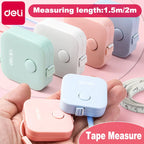 Deli 1.5m 2m Measure Tape Double Scale Body Sewing Flexible Ruler for Kids Aldult Height Waist Measuring Tailor Craft Soft Ruler