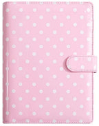 New A5 PU Leather Binder Cover with Magnetic Buckle Closure, 6 Ring Personal Notebook for Organizing Planner, Photo Card Sleeves