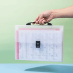 Durable A4 Portable Accordion Bag Organ Bag Large Capacity 13 Layer Folder Transparent Thickened Test Paper Storage Bag Student