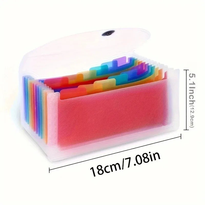Accordion File Folder 13-Pocket, A6 Mini Size for Storage, Data Classification Organizes Documents, Cards, Coupons, Perfect Gift