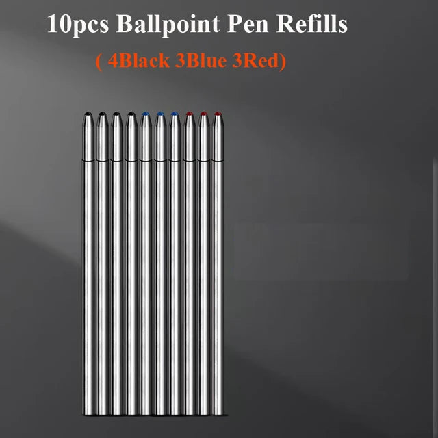 Multifunctional 4-color-in-one gravity-sensing pen metal ballpoint pen/Mechanical Pencil,Black/Red/Blue Ink Oil Signing canetas