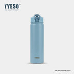 TYESO 600/750ML Thermos Bottle With Straw Stainless Steel Car Thermal Cup Sports Water Bottles Keeps Cold and Heat Thermal Mug