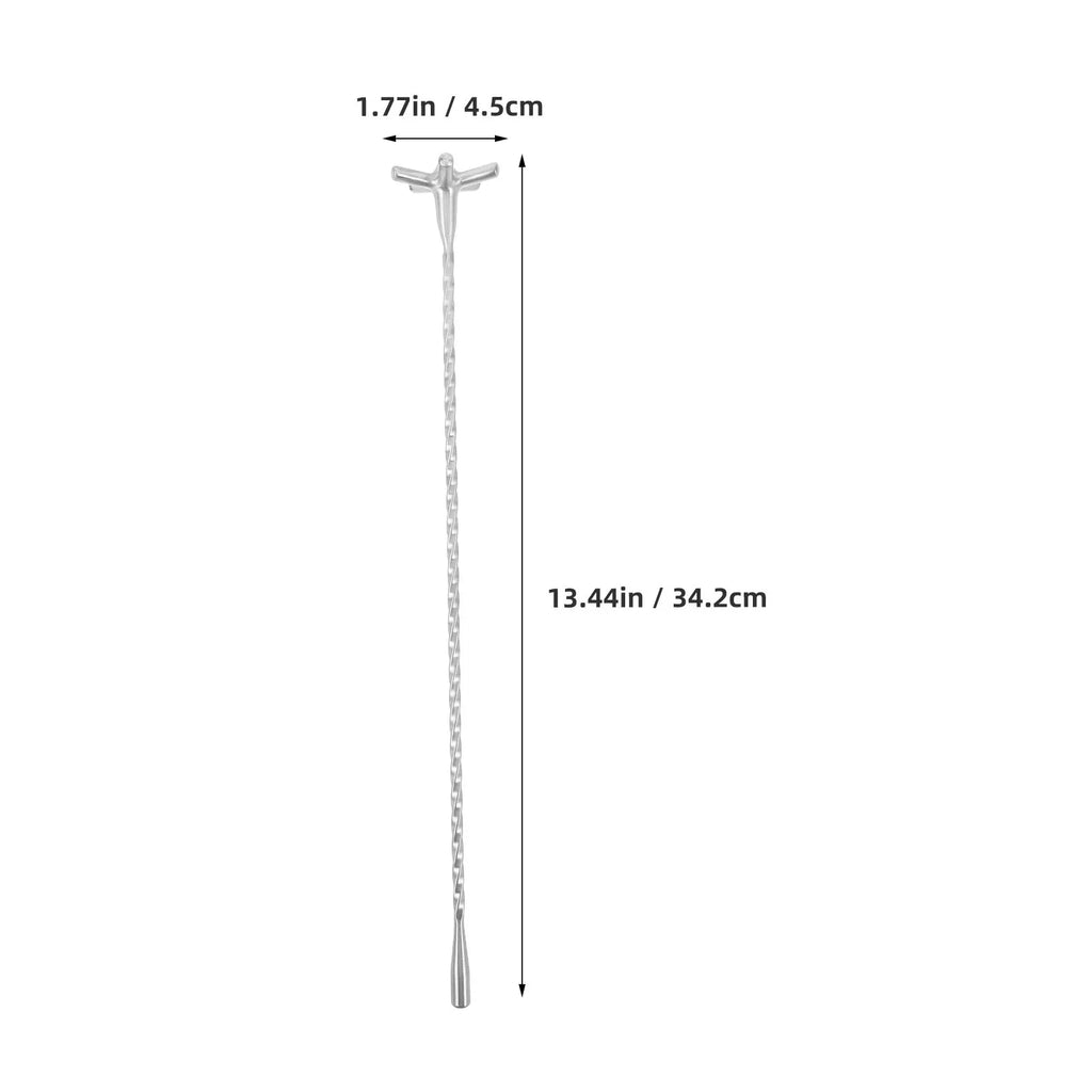 Stainless Steel Cocktail Stirrer Metal Swizzle Stick Reusable Beverage Stirring Tool Party Drink Mixer Xmas Holiday Coffee Hot