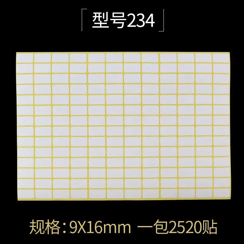 15Sheets Multifunction Labels Stickers Self Adhesive Sticky Package Label White Blank Tag Stickers Office School Supplies