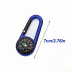 Outdoor Compass Carabiner Mini Camping Keychain Mountaineering Hiking Backpack Buckle with Compass Survival Children Gifts